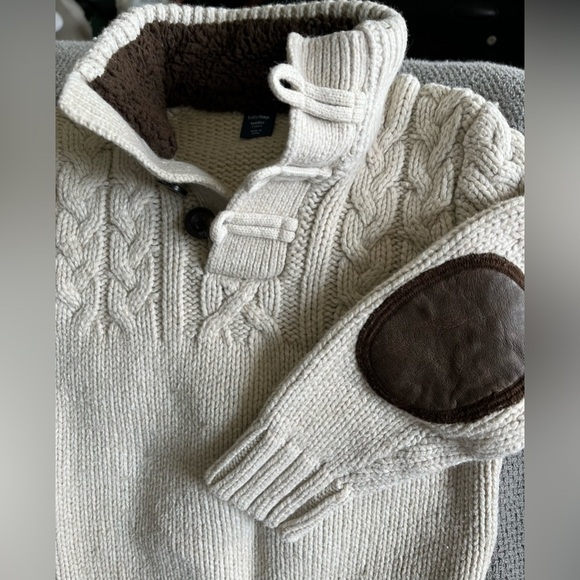 Baby Gap Boy's Cable Knit Cotton Blend Pullover Sweater w/Elbow Patches; Size 2T - Picture 1 of 9